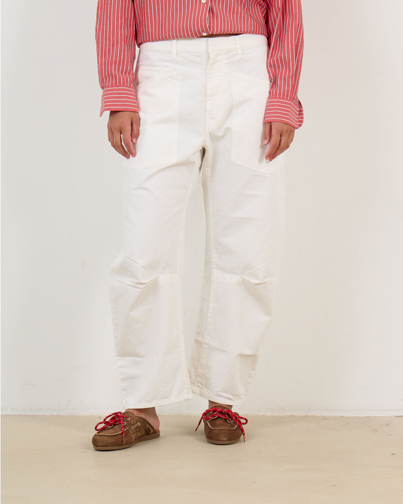 Cargo Jeans met Steekzakken Vintage Cream