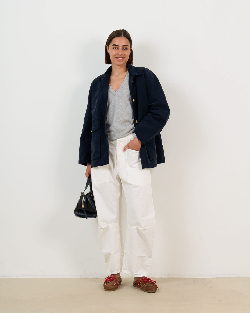 Devin Jack met Corduroy Kraag en Gouden Knoop Midnight