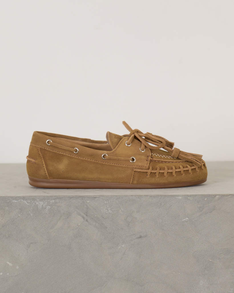 Boat Loafer Fringe Tan