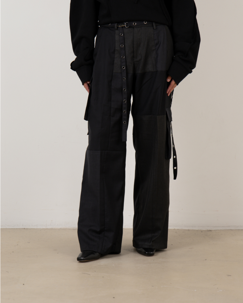 Pantalon Patchwork Zwart