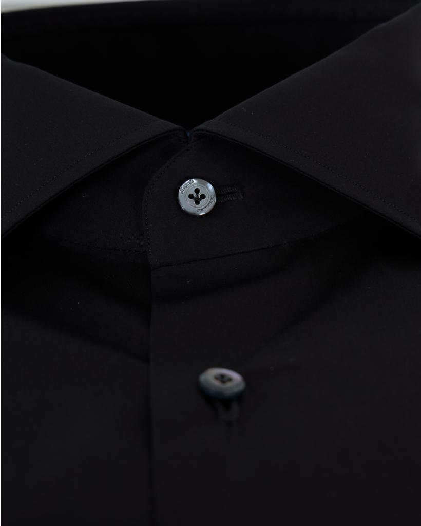 Napoli Regular Fit Eduardo Boord Shirt Zwart