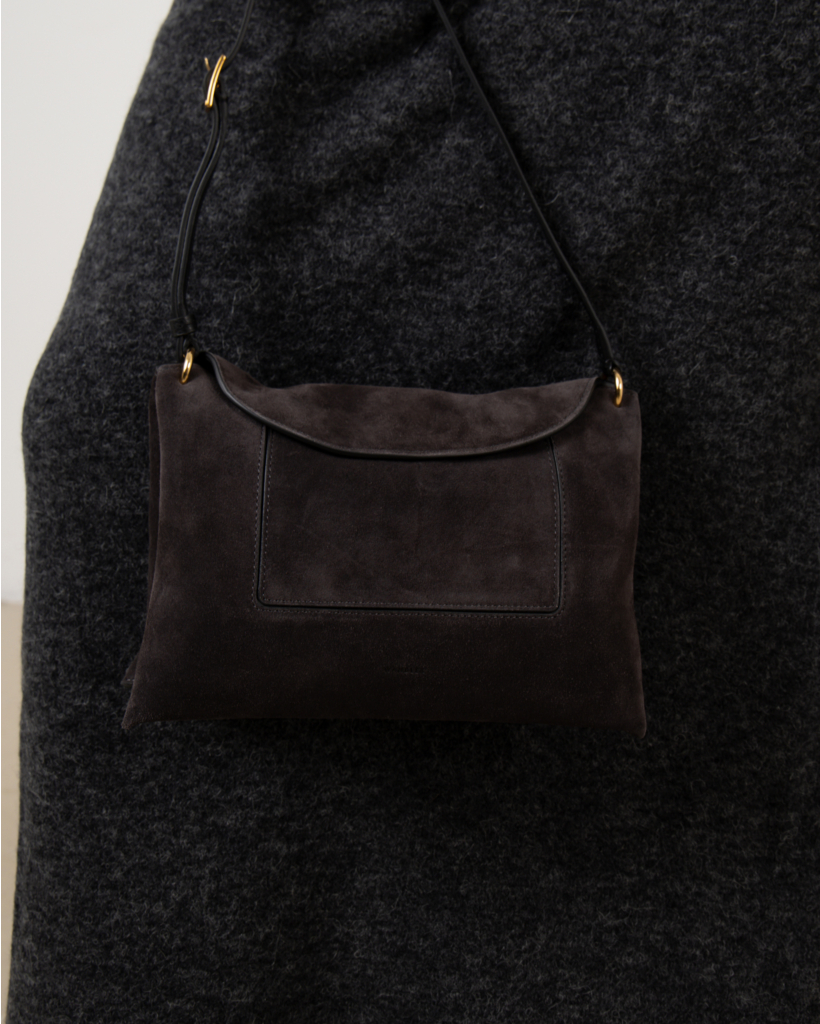 Penelope Slouch Bag Space Suede