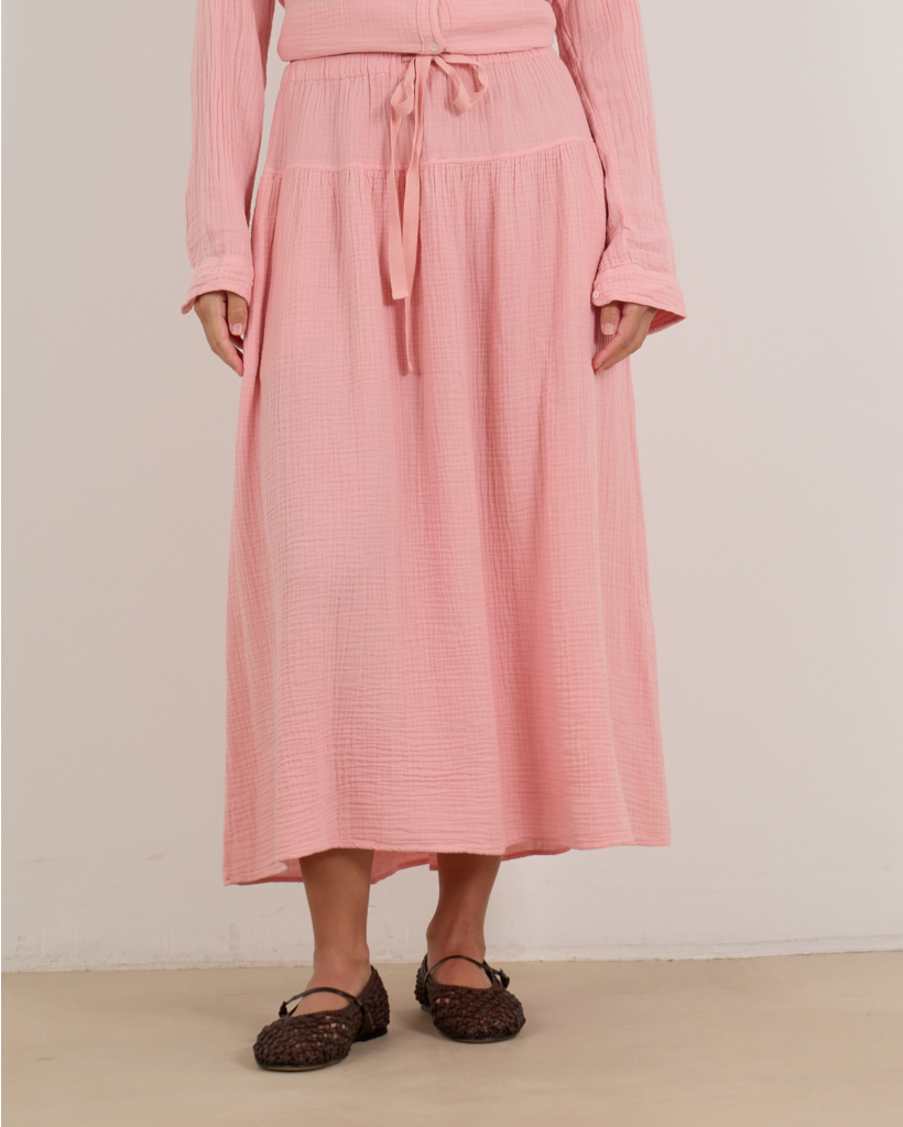 Irene Flowy Midi Rok Roze