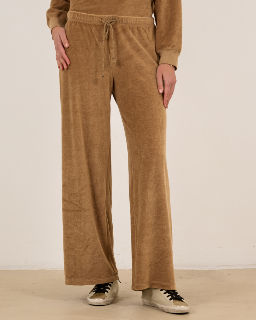 Manon sweatpants met elastische band bruin