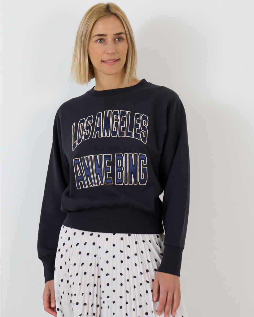 Harry Shrunken LA Crewneck Sweatshirt Zwart