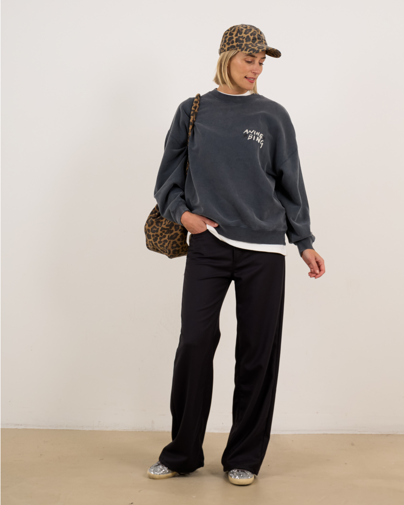 Sweater met tekst Zwart