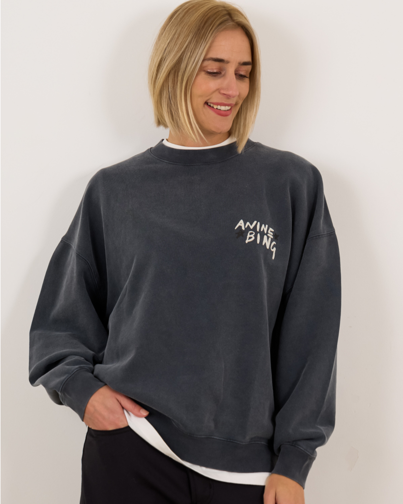 Sweater met tekst Zwart