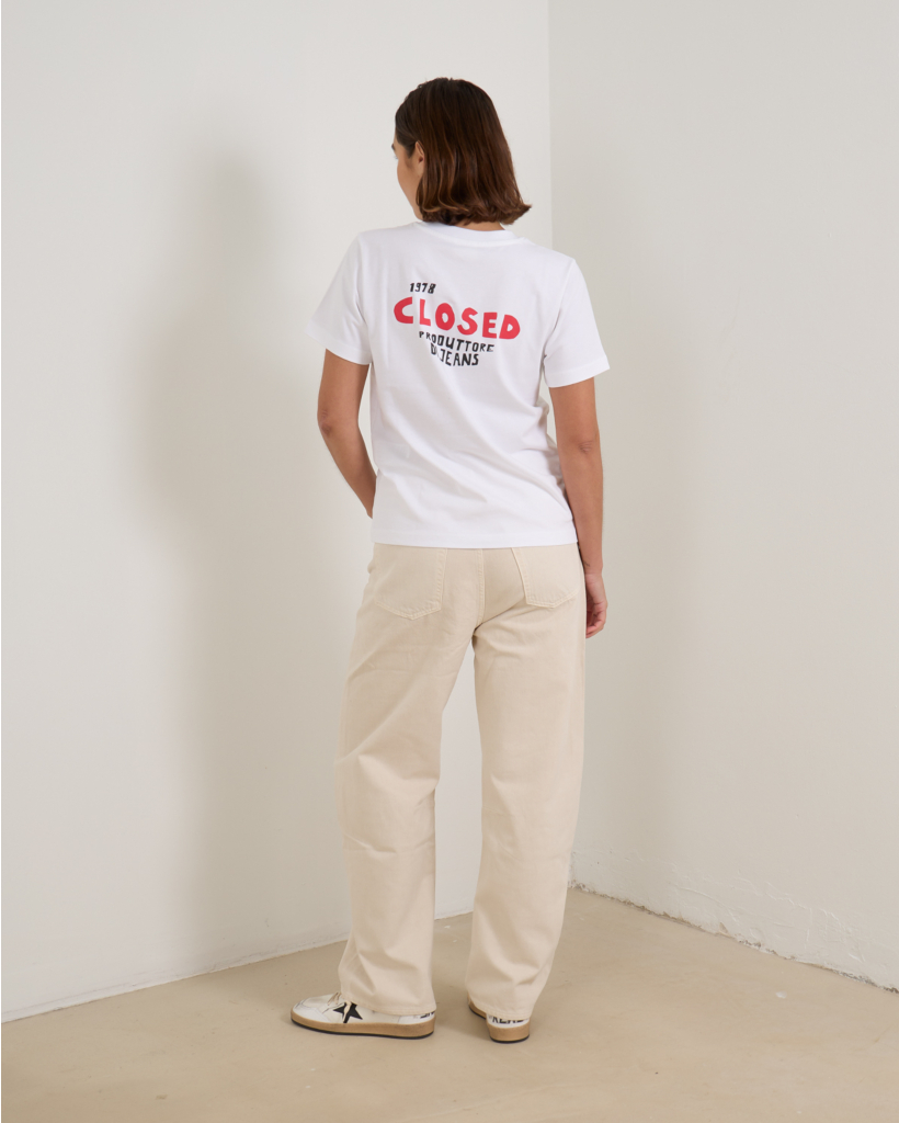 T-shirt Wit Met Print Op De Achterkant 