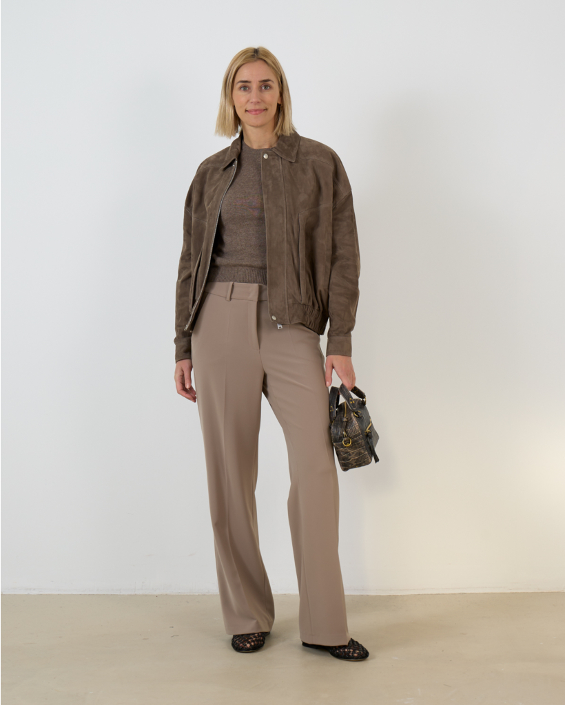 Kasjmier Shirt Korte Mouwen Taupe