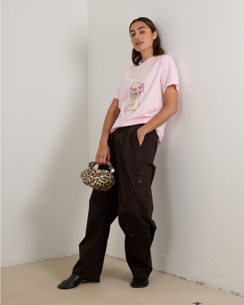 Poodle Print T-shirt Roze