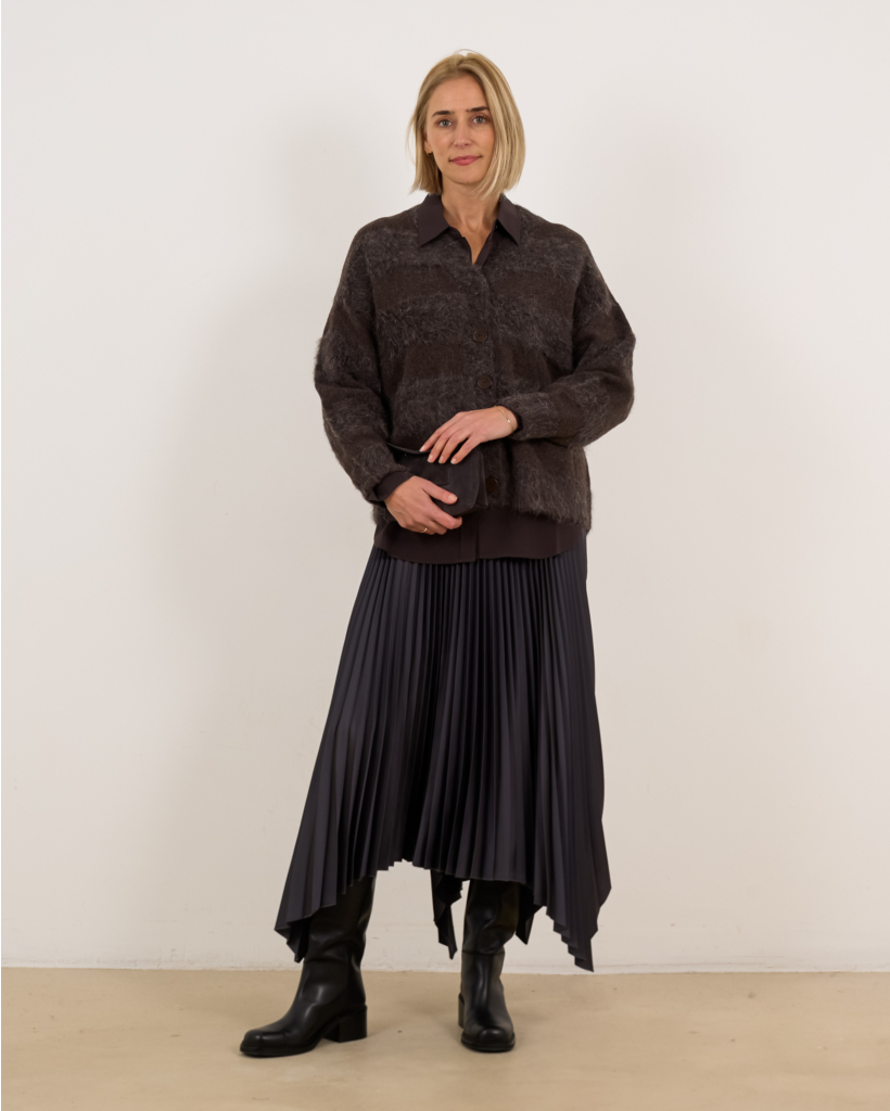 Ade asymmetrische midi rok grijs