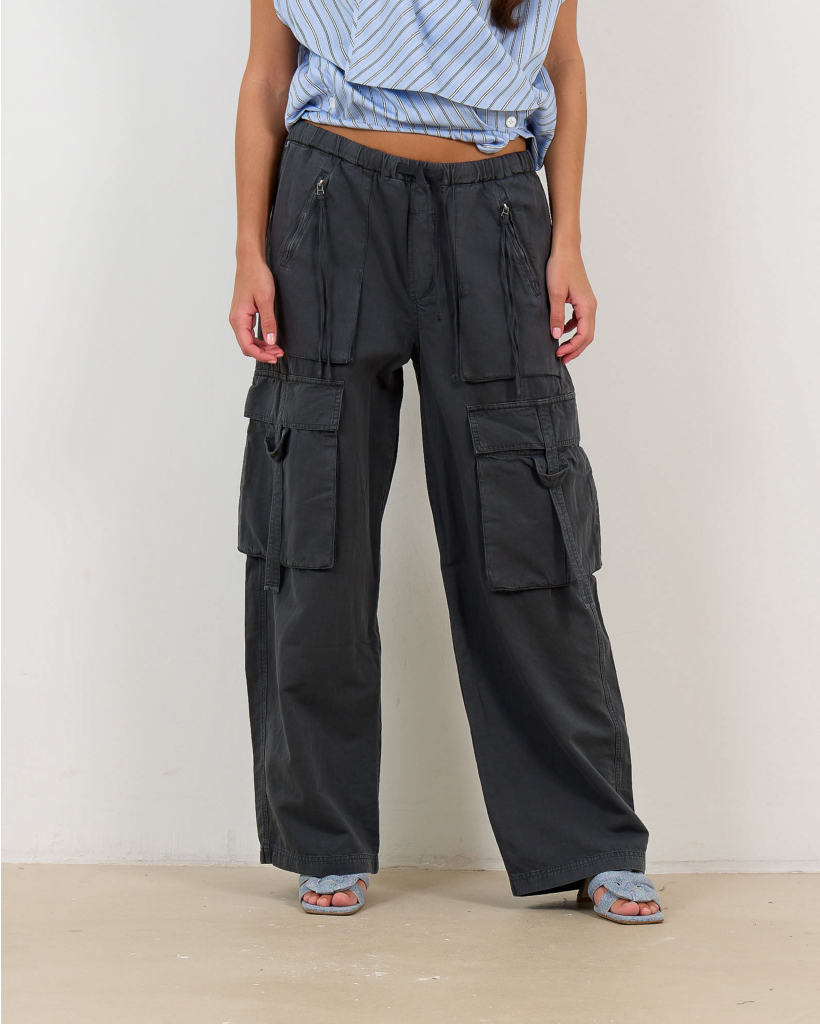 Andira Pull On Cargo Broek Charcoal