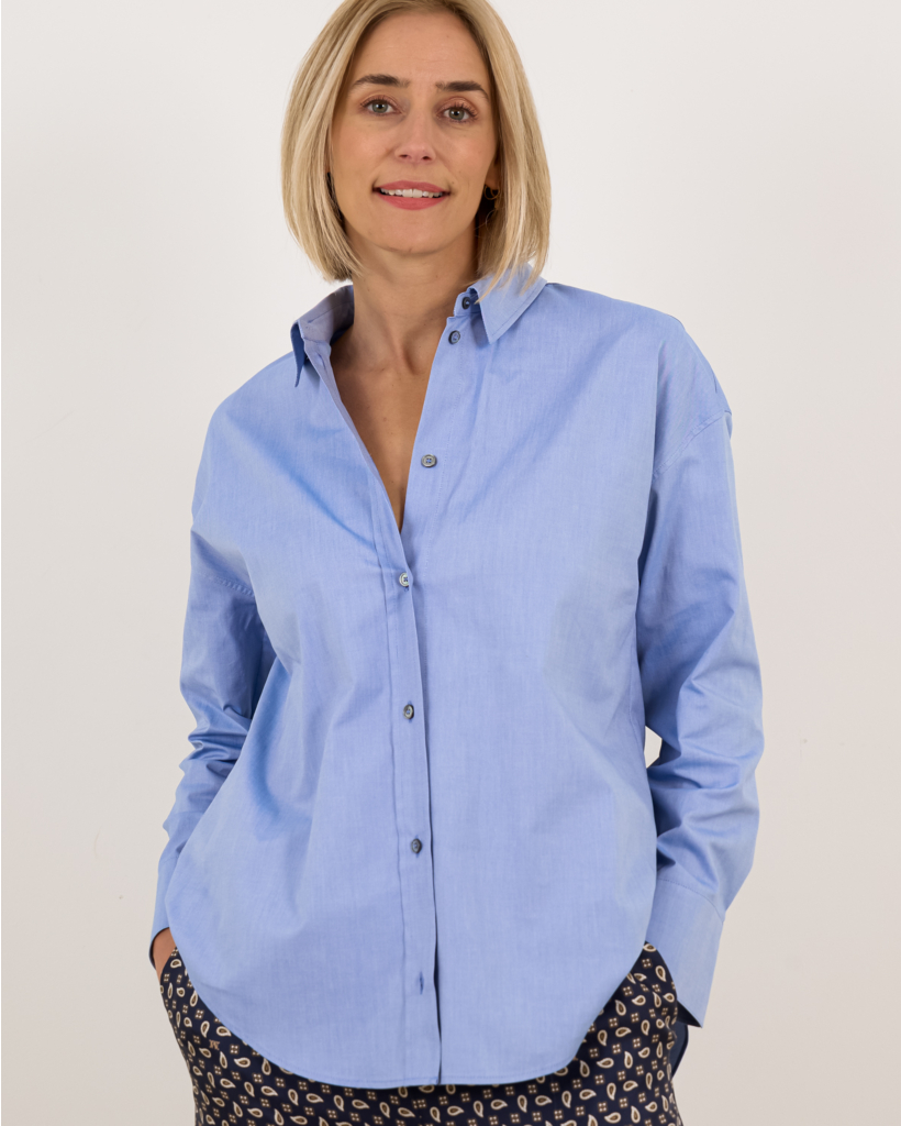 Cotton Oxford shirt Cornflower