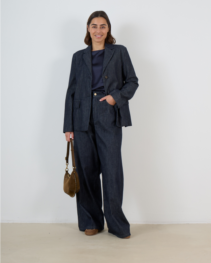 Smmlavinia Straight Leg Jeans Donker Blauw 