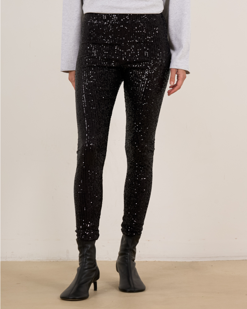 Sequin Pantalon Black