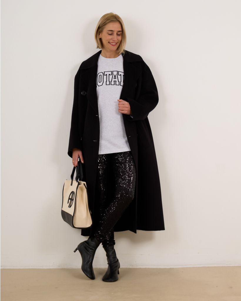 Sequin Pantalon Black