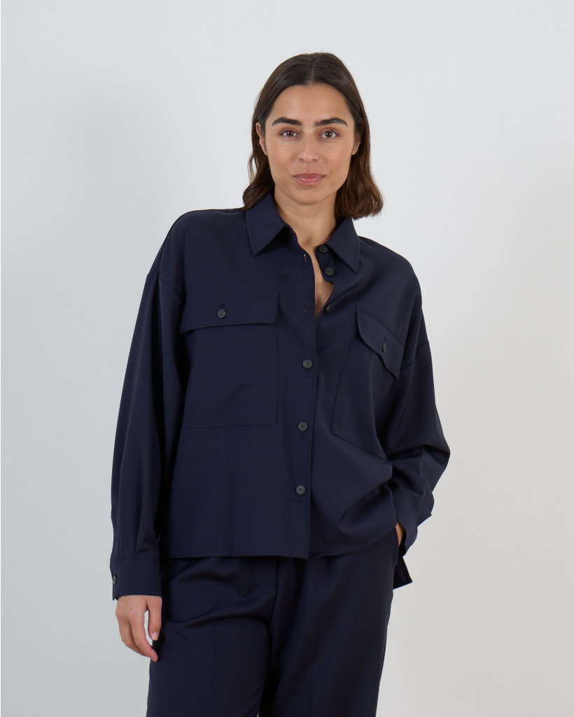 Wollen Blouse Navy