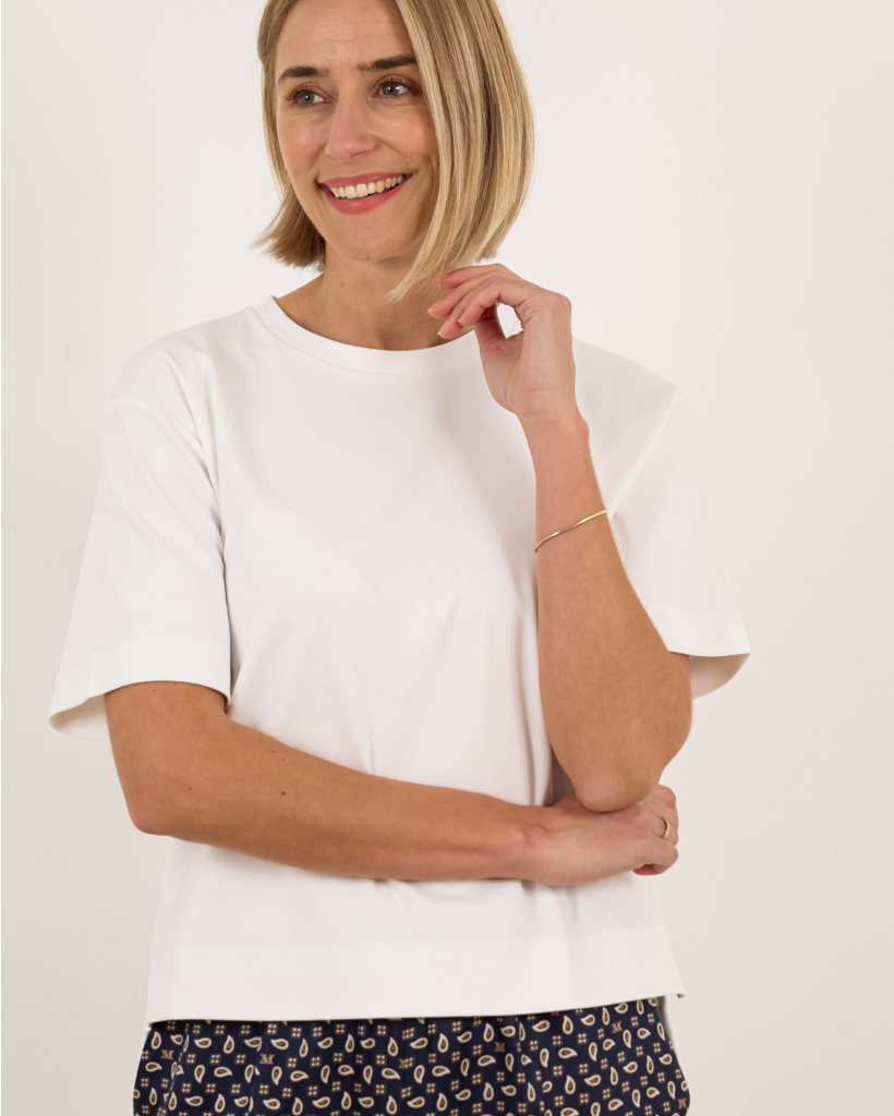 Jersey boxy T-shirt White