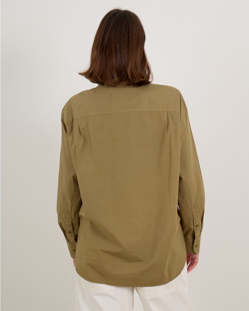 Katoenen Blouse Olive Green
