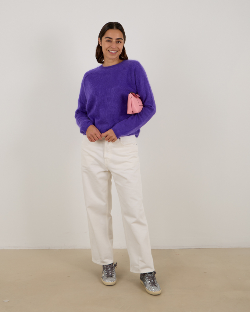 Lexia Sweater Kasjmier Brushed Pullover Paars