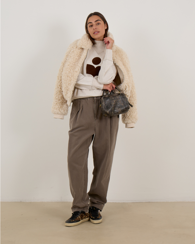 Tayma Faux Fur Teddy Jas Ecru
