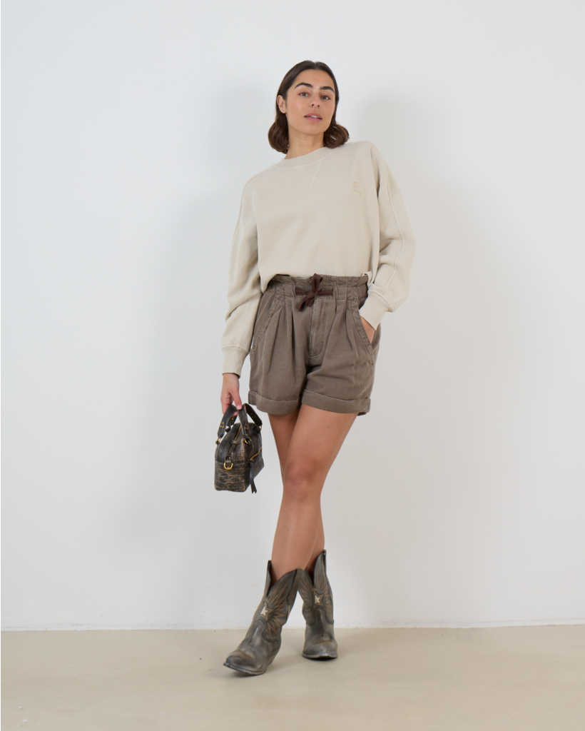 Nirma Shorts met Trekkoord Bruin
