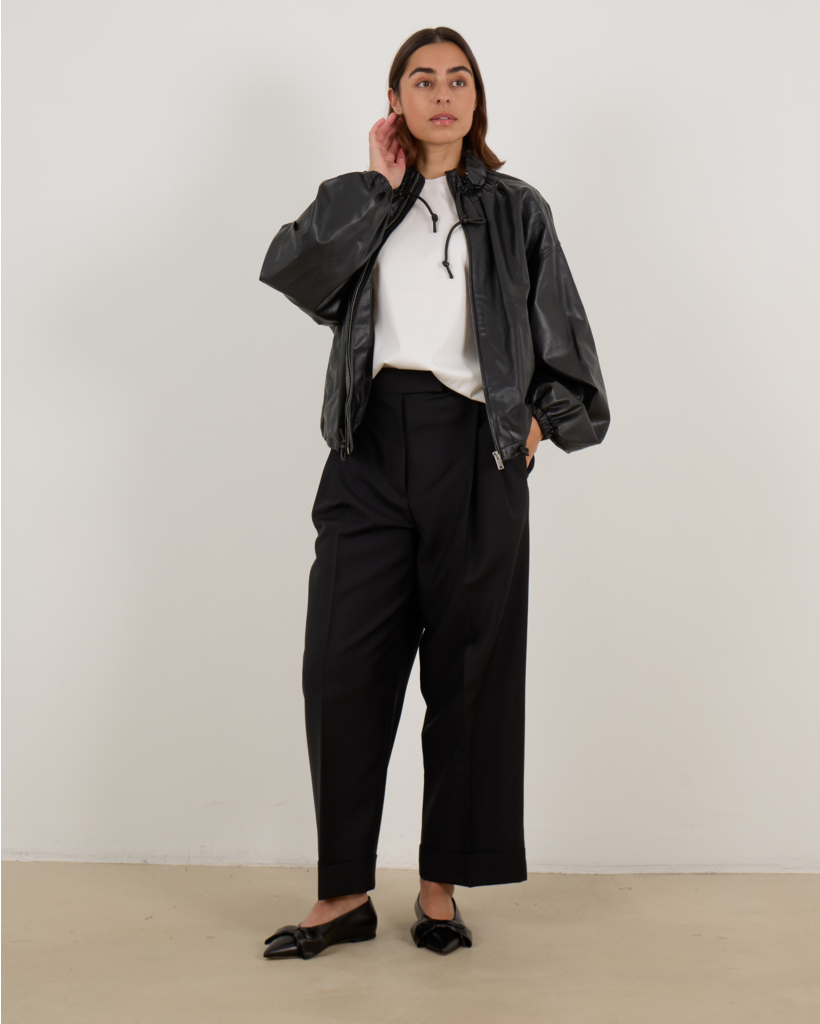 Oversized Katoen Zijde T-shirt Wit