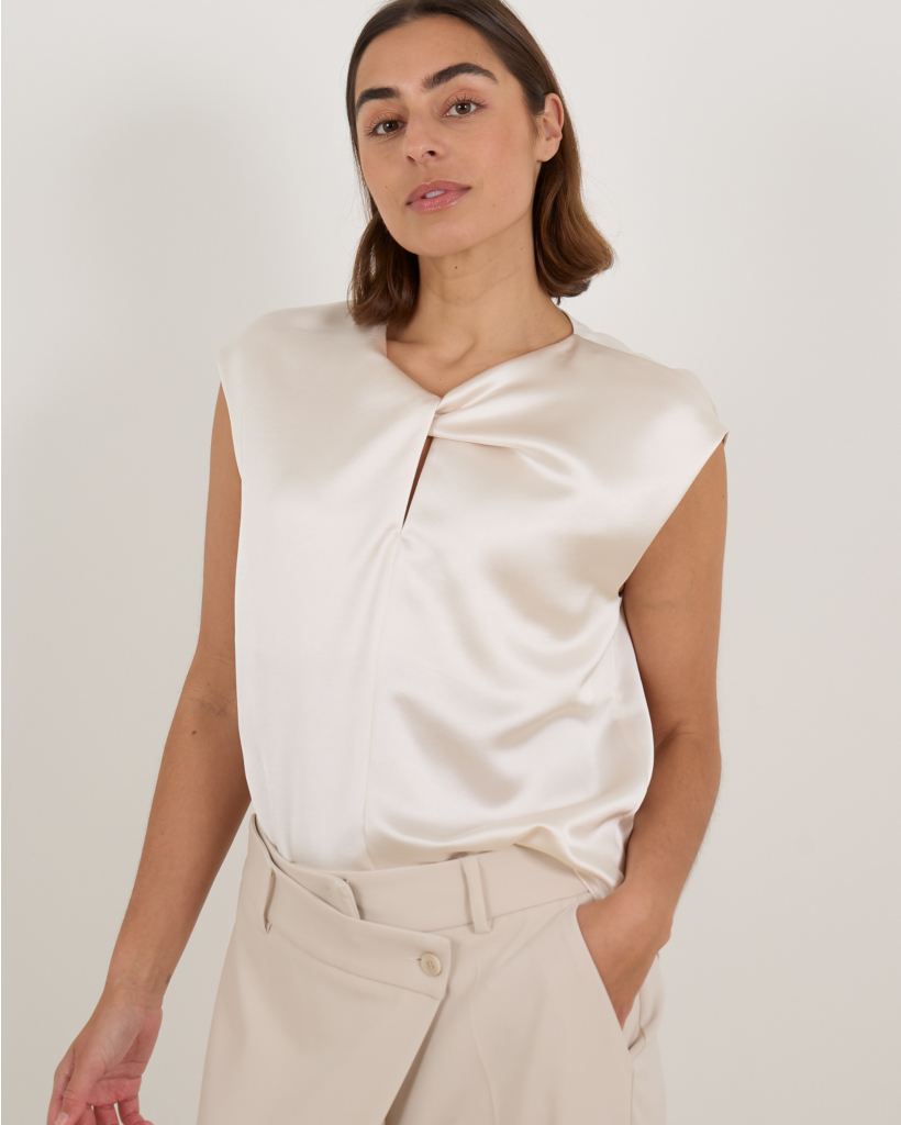 Mouwloze Blouse Off White 
