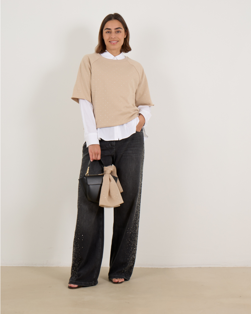 Blouse Wit Met Borstzak