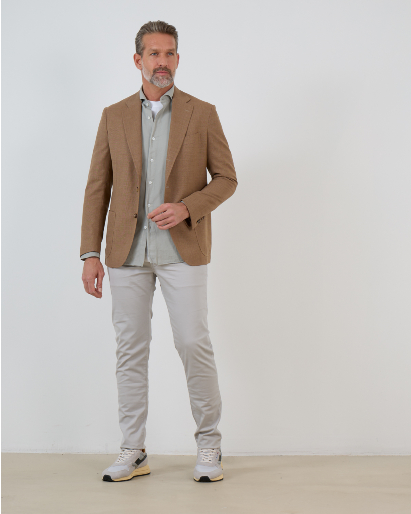 Nick Slim Pantalon Grijs 