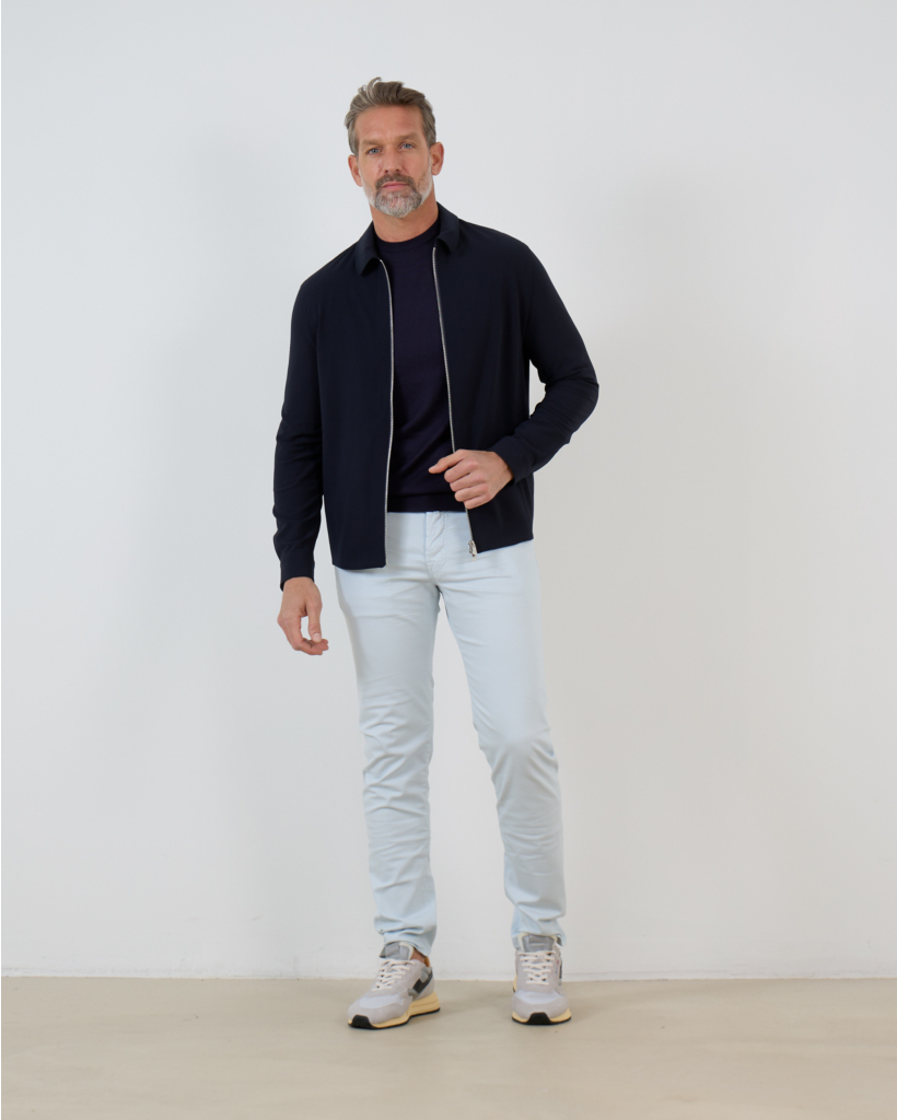 Nick Slim Pantalon Licht Blauw