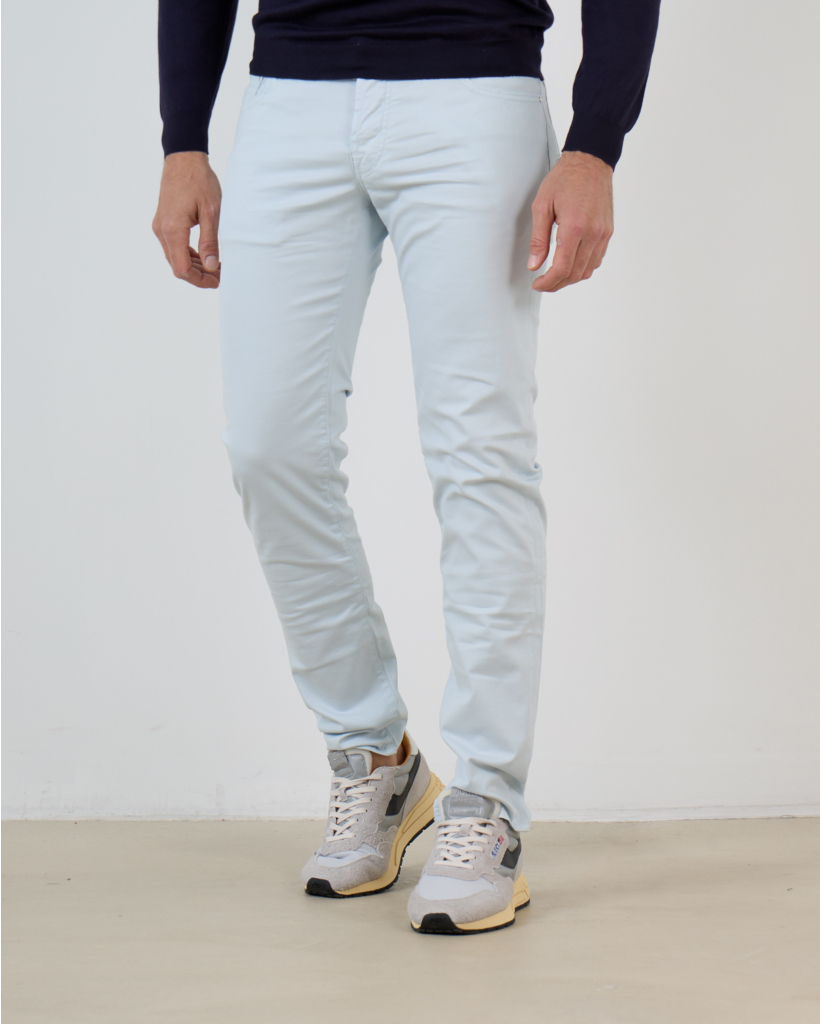 Nick Slim Pantalon Licht Blauw