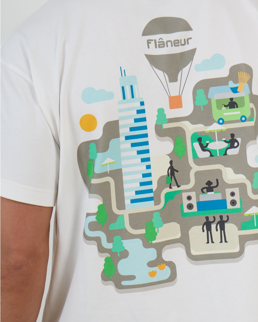 Festival Map T-shirt Wit