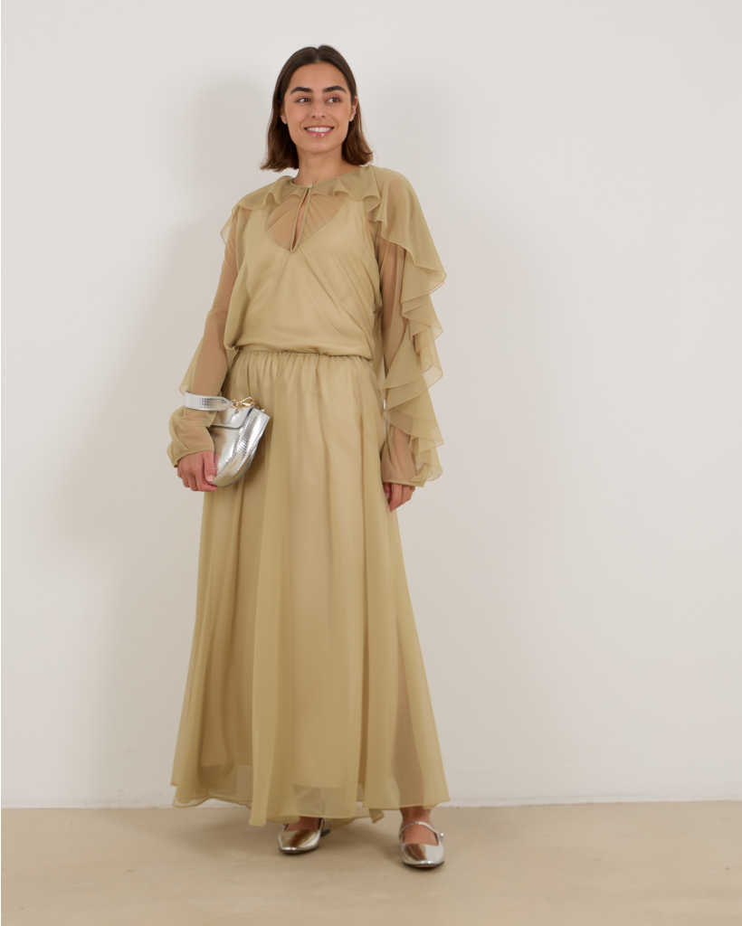 Blouse Met franjes Licht Groen Fieno