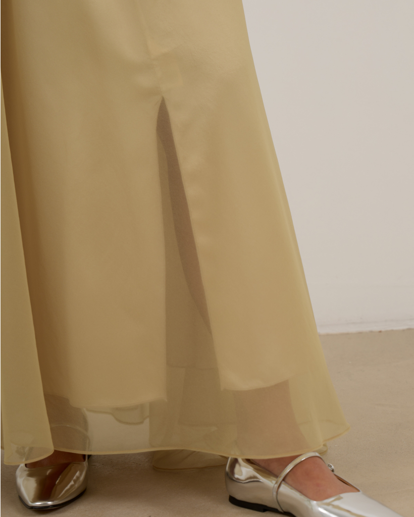 Midi Rok Licht Groen Fieno