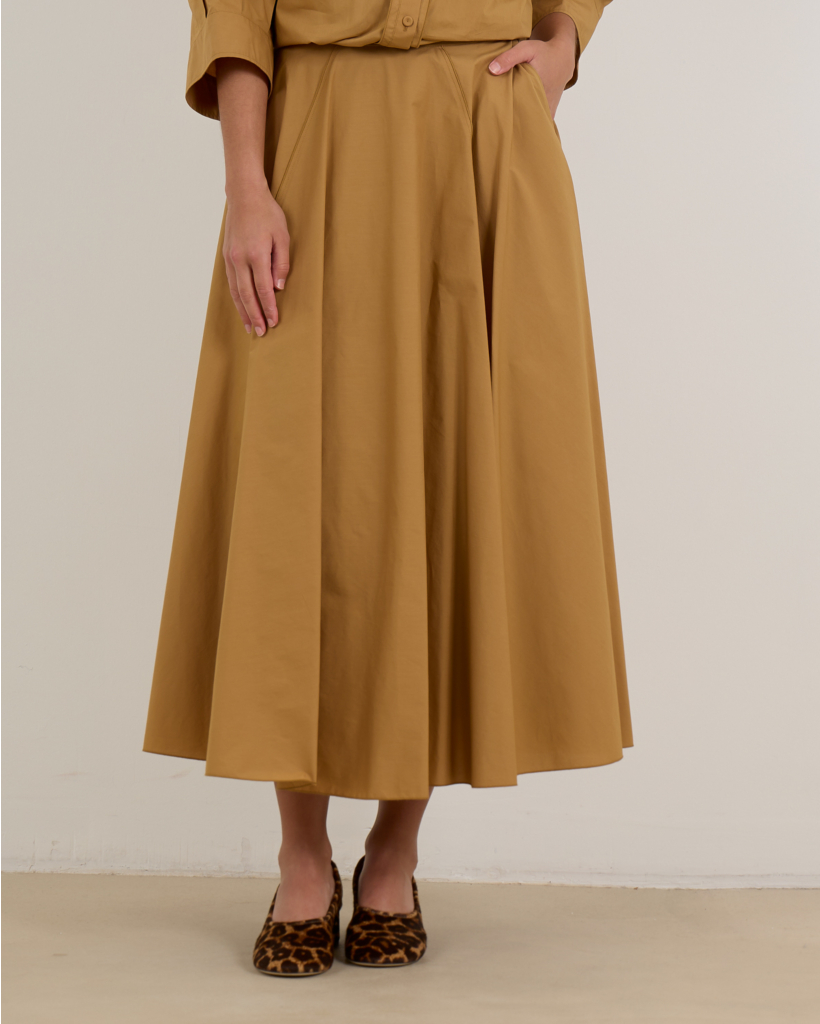Midi Rok Camel 