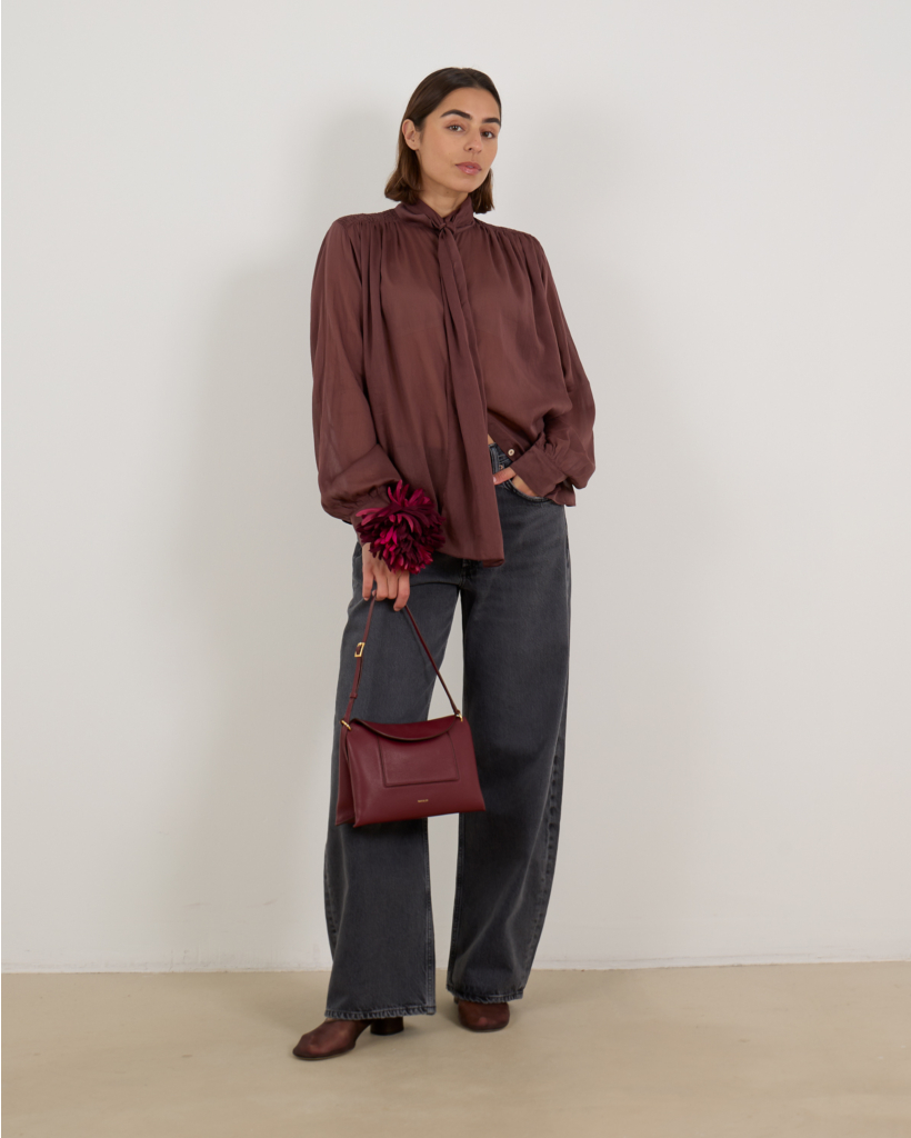 Blouse Lange Mouw Chocolate