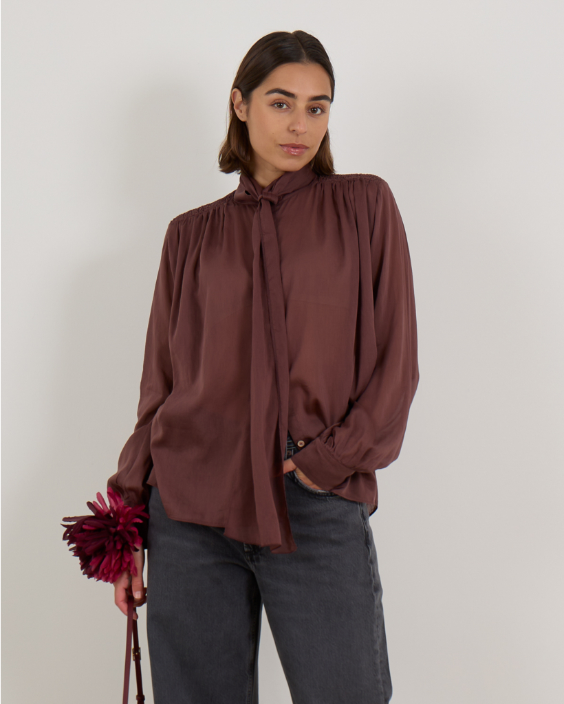 Blouse Lange Mouw Chocolate