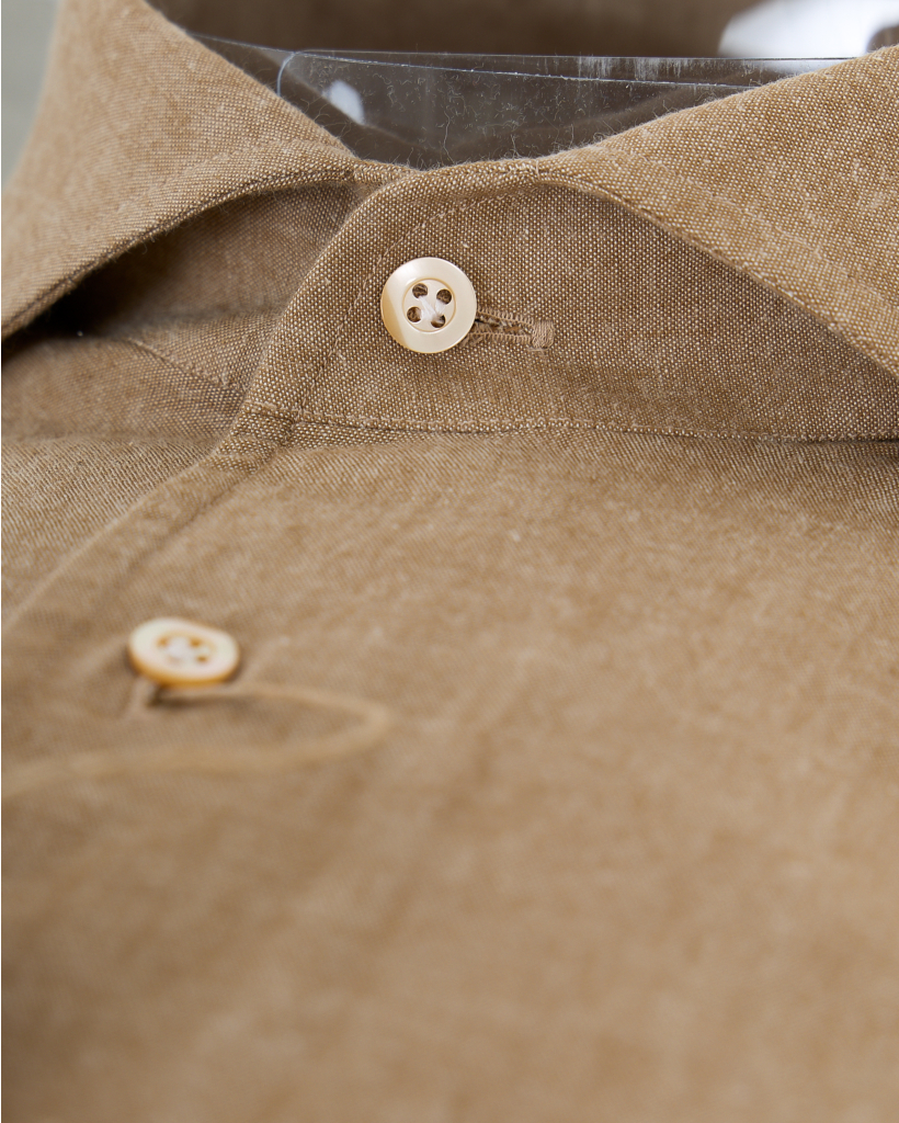 Casual Shirt Lange Mouw Beige 