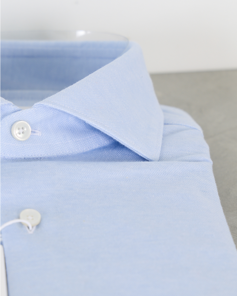 Knitted Shirt Lange Mouw Blauw 