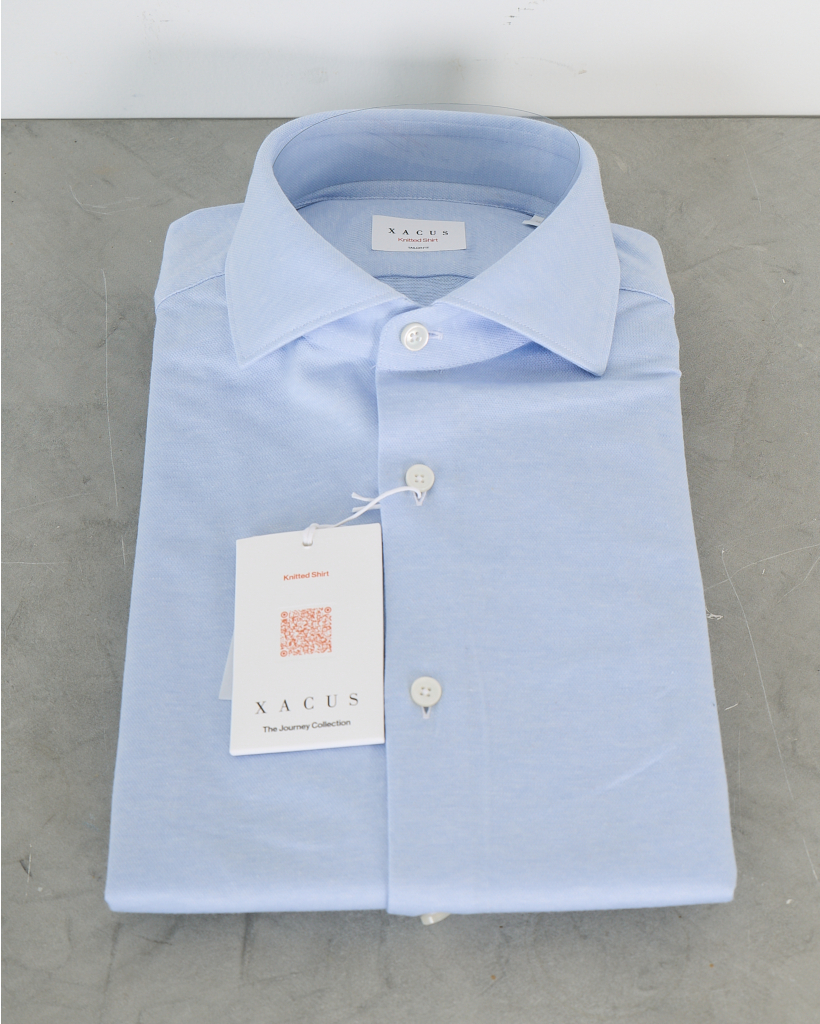 Knitted Shirt Lange Mouw Blauw 