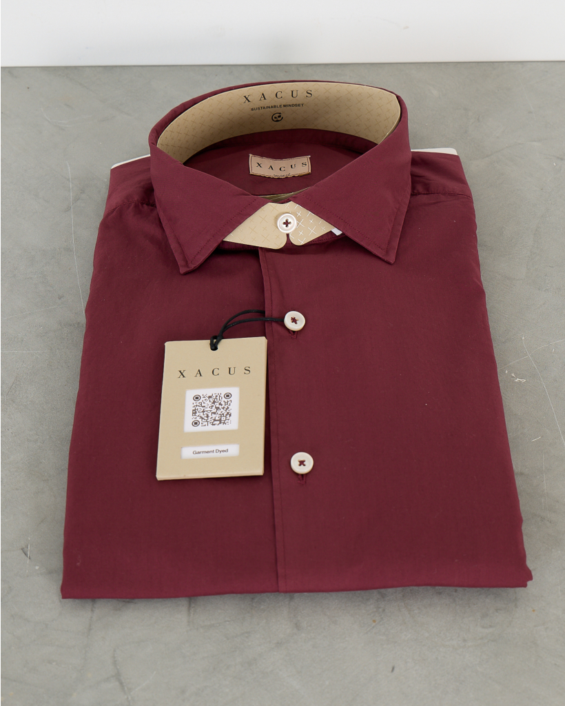 Casual Shirt Lange Mouw Wijnrood 
