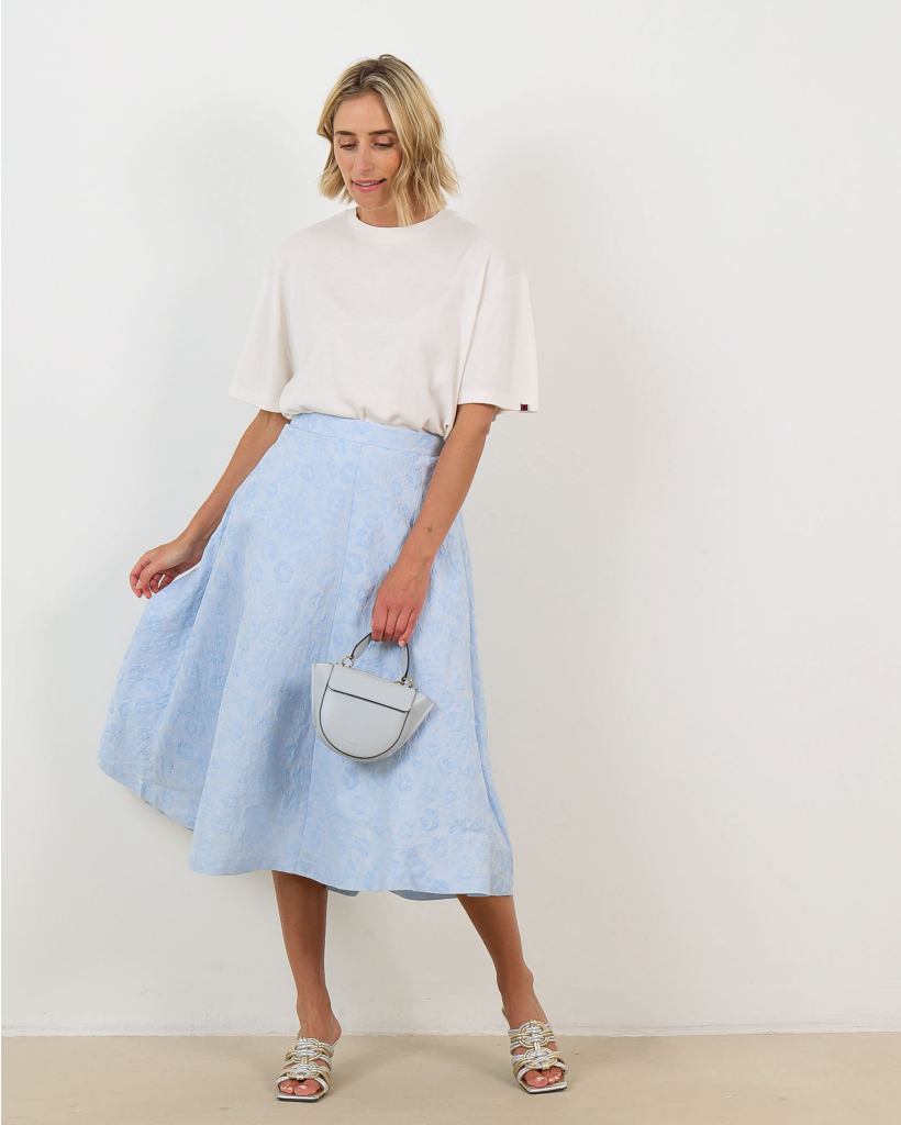 Saya Wijde Midi Rok Kentucky Blue