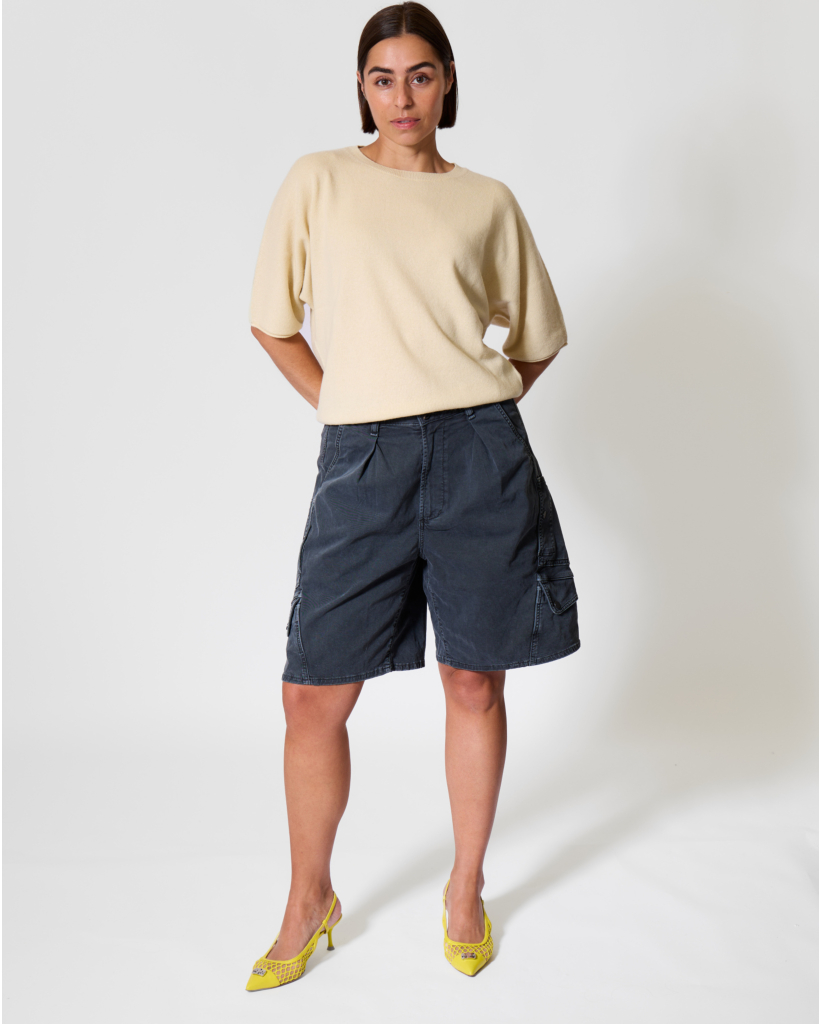 Wolmix Korte Mouwen Sweater Butter Yellow