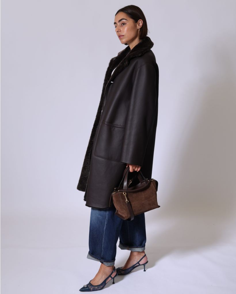 Zoey merinillo Alba Nappa Mantel Coffee Bean