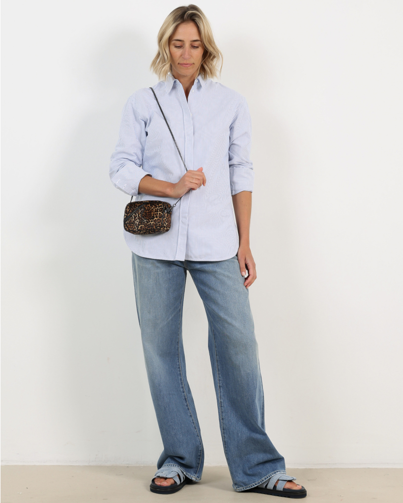 Gestreepte Blouse van Katoen White Infinity