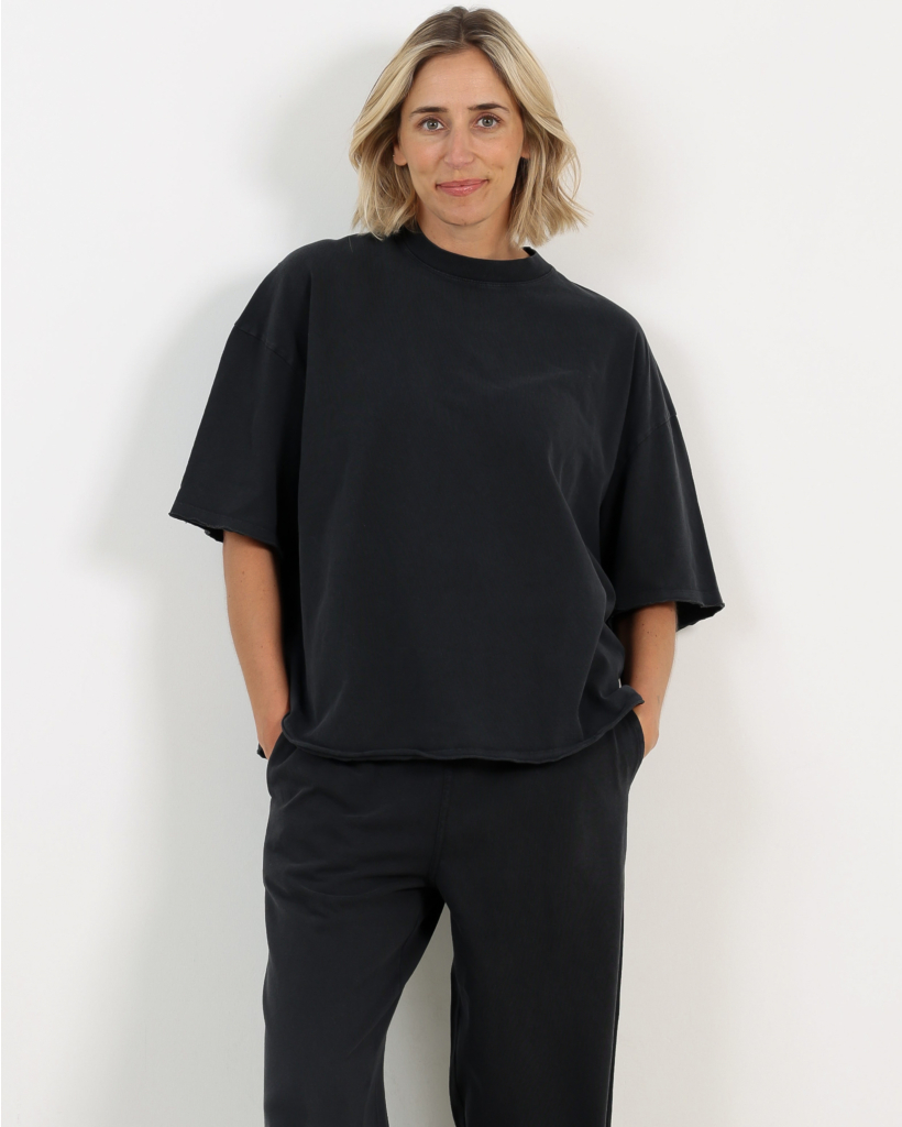 Oversized T-shirt Raw Hem Tenebre Vintage