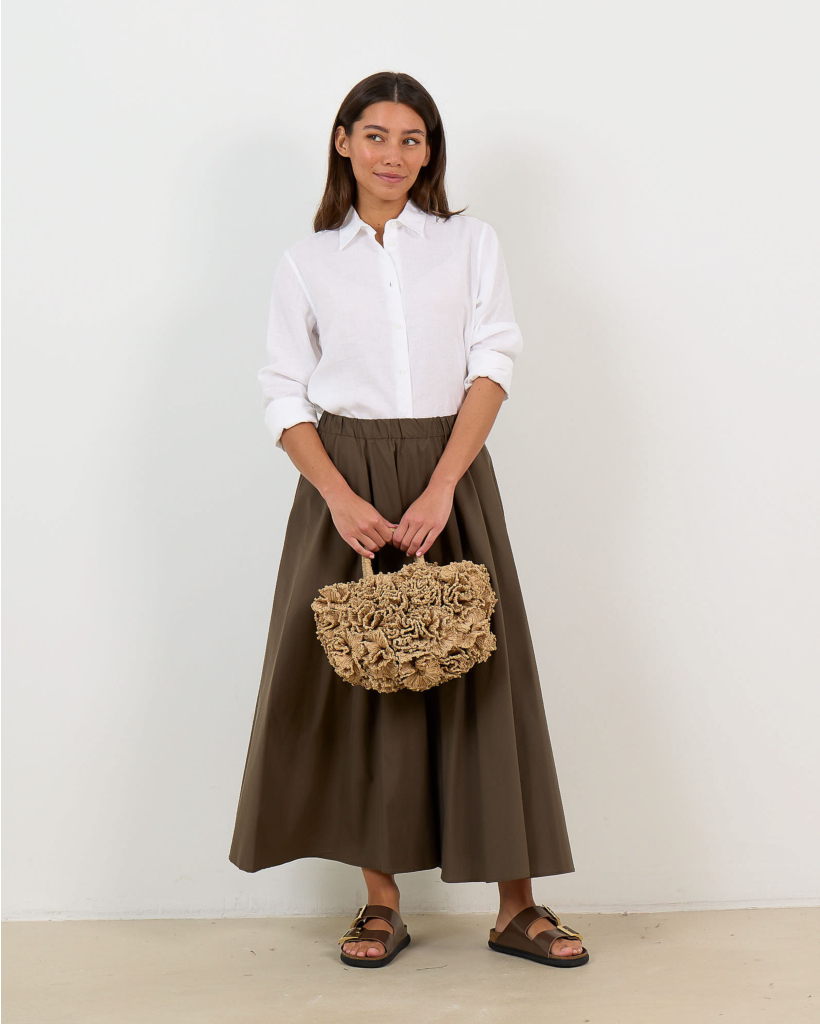 Koraal Raffia Tas Beige