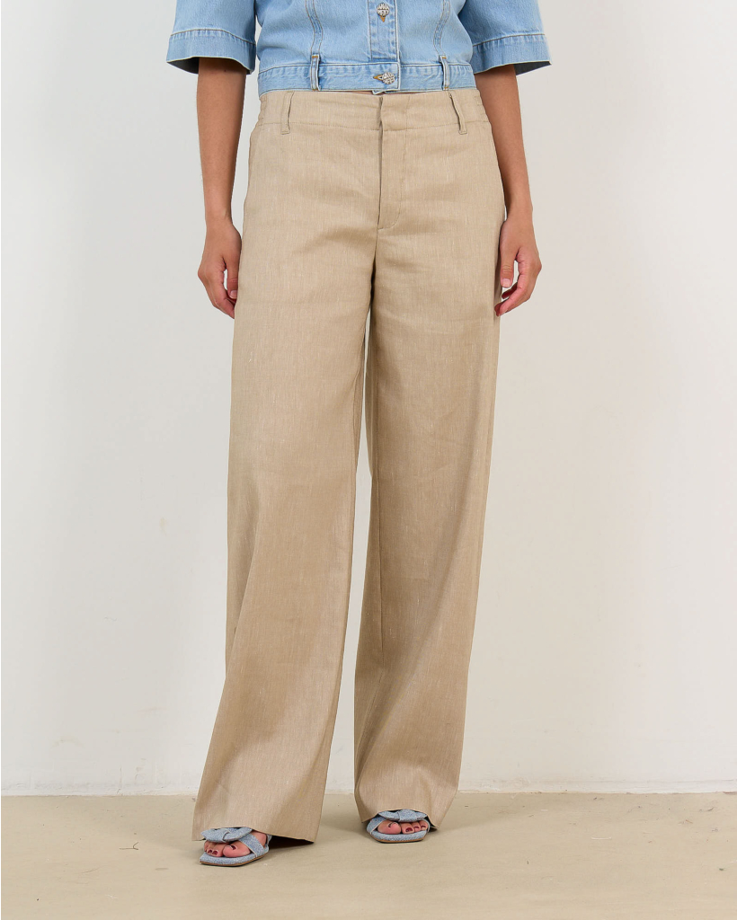 Dutiful Linnen Pantalon Zand