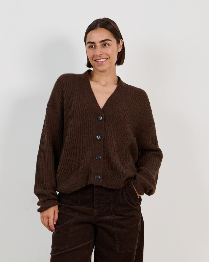 Alpacawolmix Vest Mahogany Brown